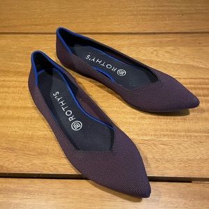 Rothy’s The Point Flat Mink Dusty Purple Shoes Retired Color Size Wide 8